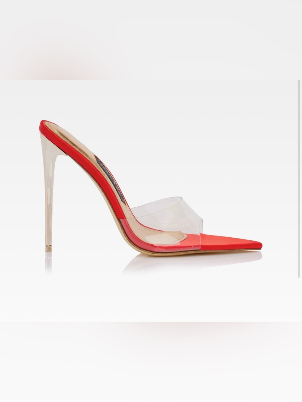 Jessica Rich Strap Red Pointed Stiletto Mule